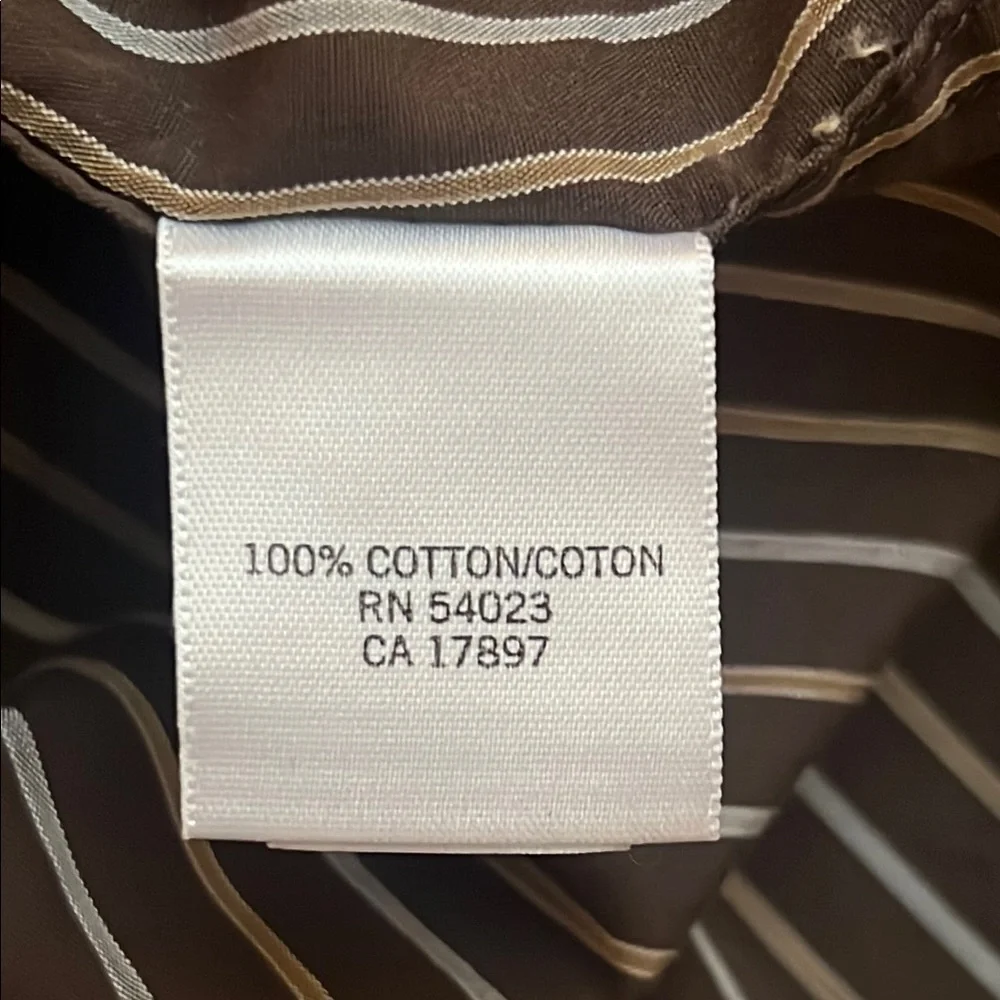 Banana Republic Brown Casual Button Down Shirt Classic Style Sz. M 15-15 1/2